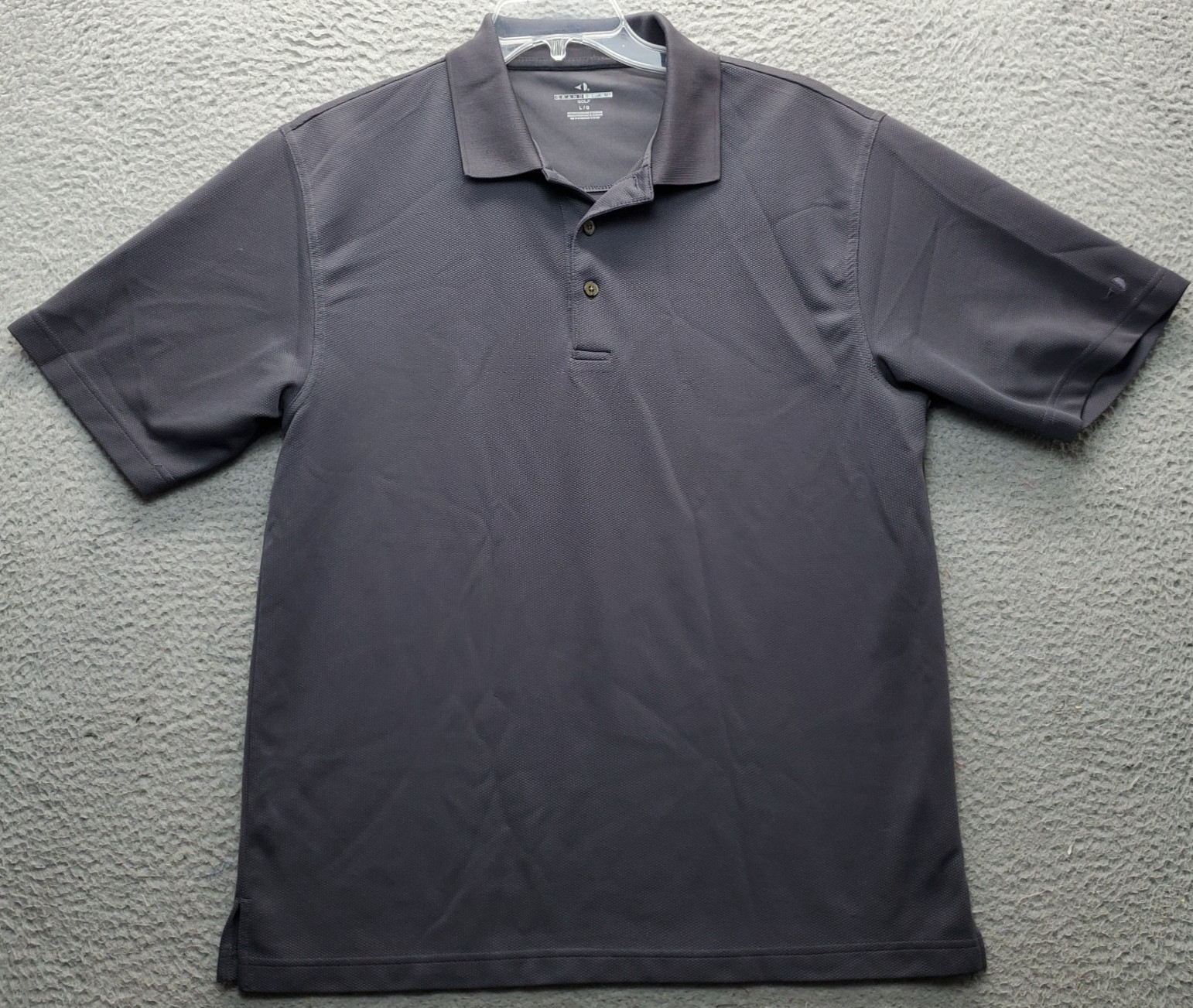 Grand Slam Polo Shirt Mens L Gray Golf Performance Short Sleeve Collared Popover