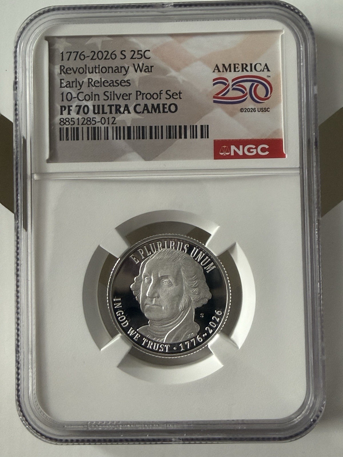 1776-2026 S 25C Revolutionary War ER NGC PF70 Ultra Cameo