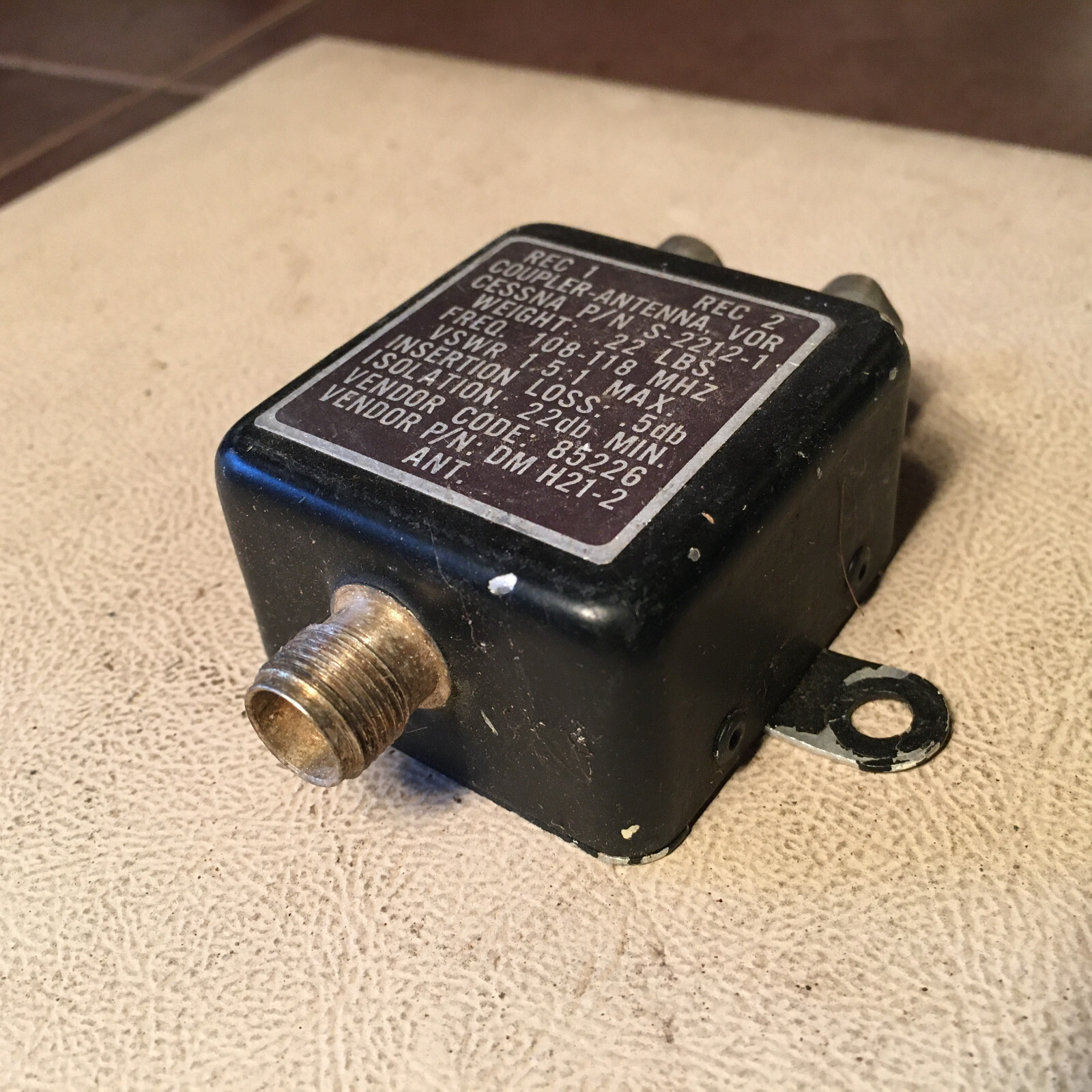 Dorne & Margolin DM-H21-2 aka Cessna S-2212-1 Nav Antenna Diplexer Splitter