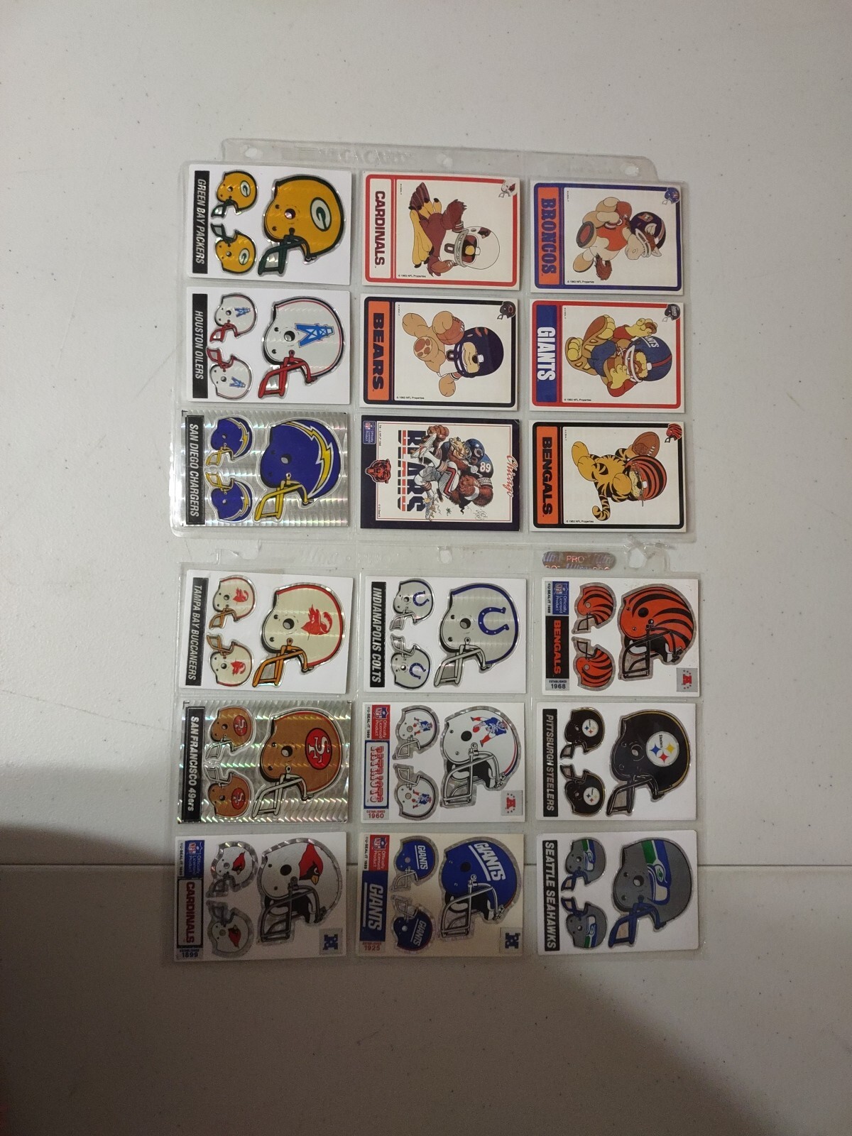 Nfl Football U Seal It 1989 Sealed Stickers Bills Patriots Giants Chiefs Vintage