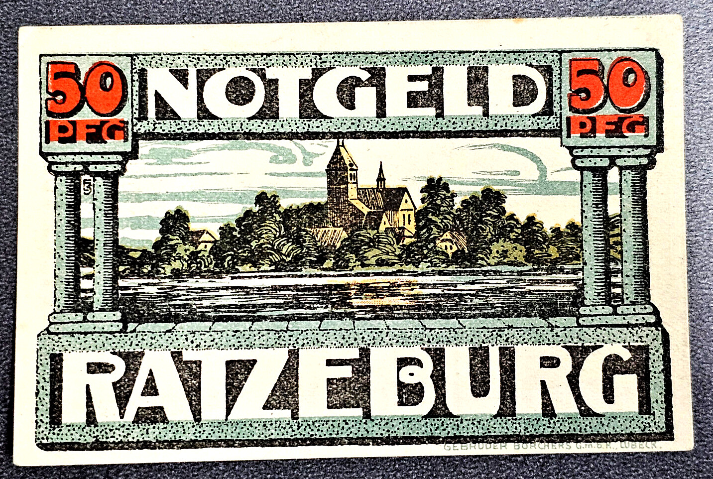 RATZEBURG NOTGELD 50 PFENNIG 1921 *RAZIVIA* EMERGENCY MONEY GERMANY (34063)