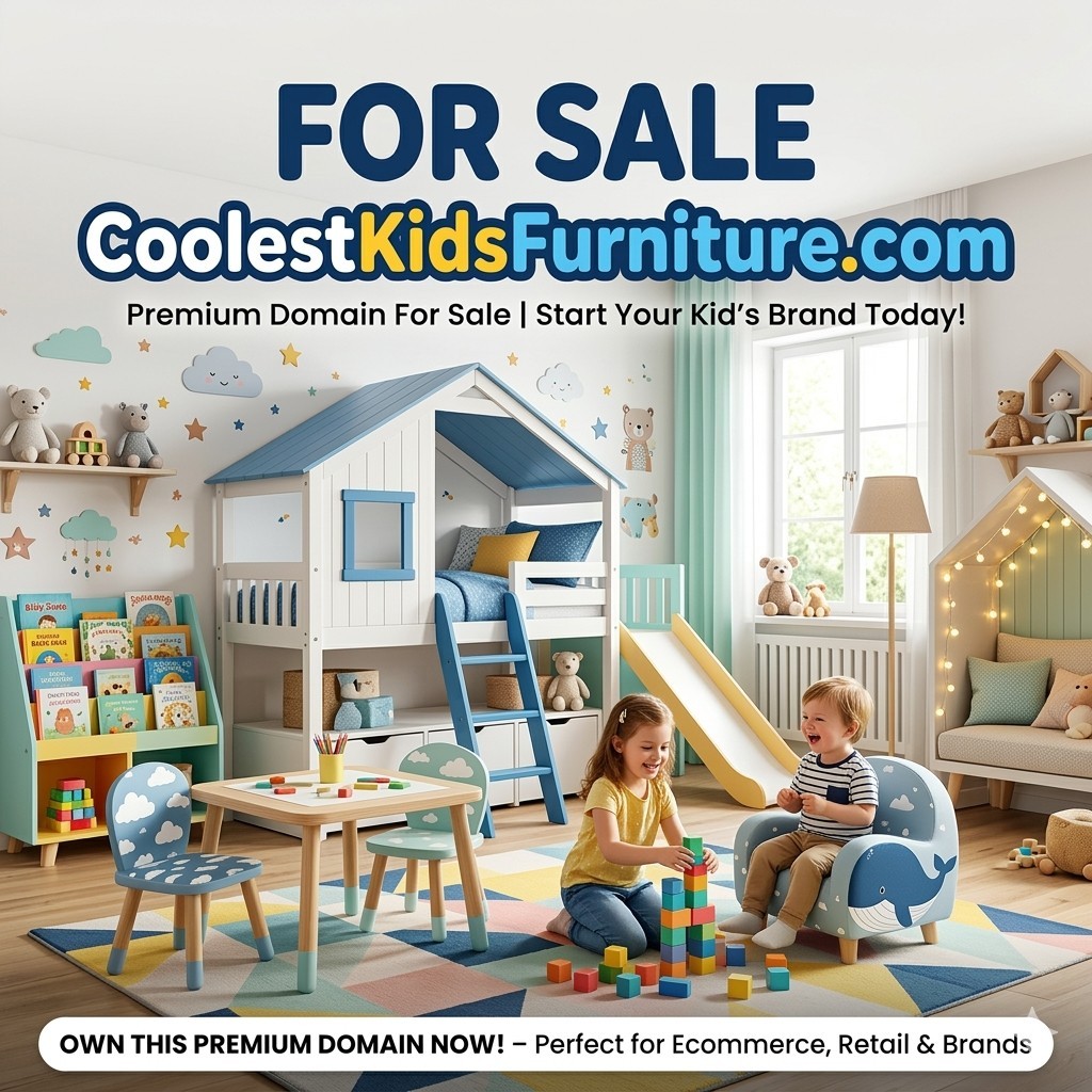 CoolestKidsFurniture.com Domain Name for Sale for Home and Garden or Shopping