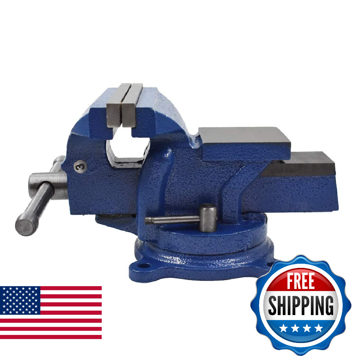 Wflnhb 6 Bench Vise Table Top Clamp Press Locking Swivel Base Heavy-Duty For