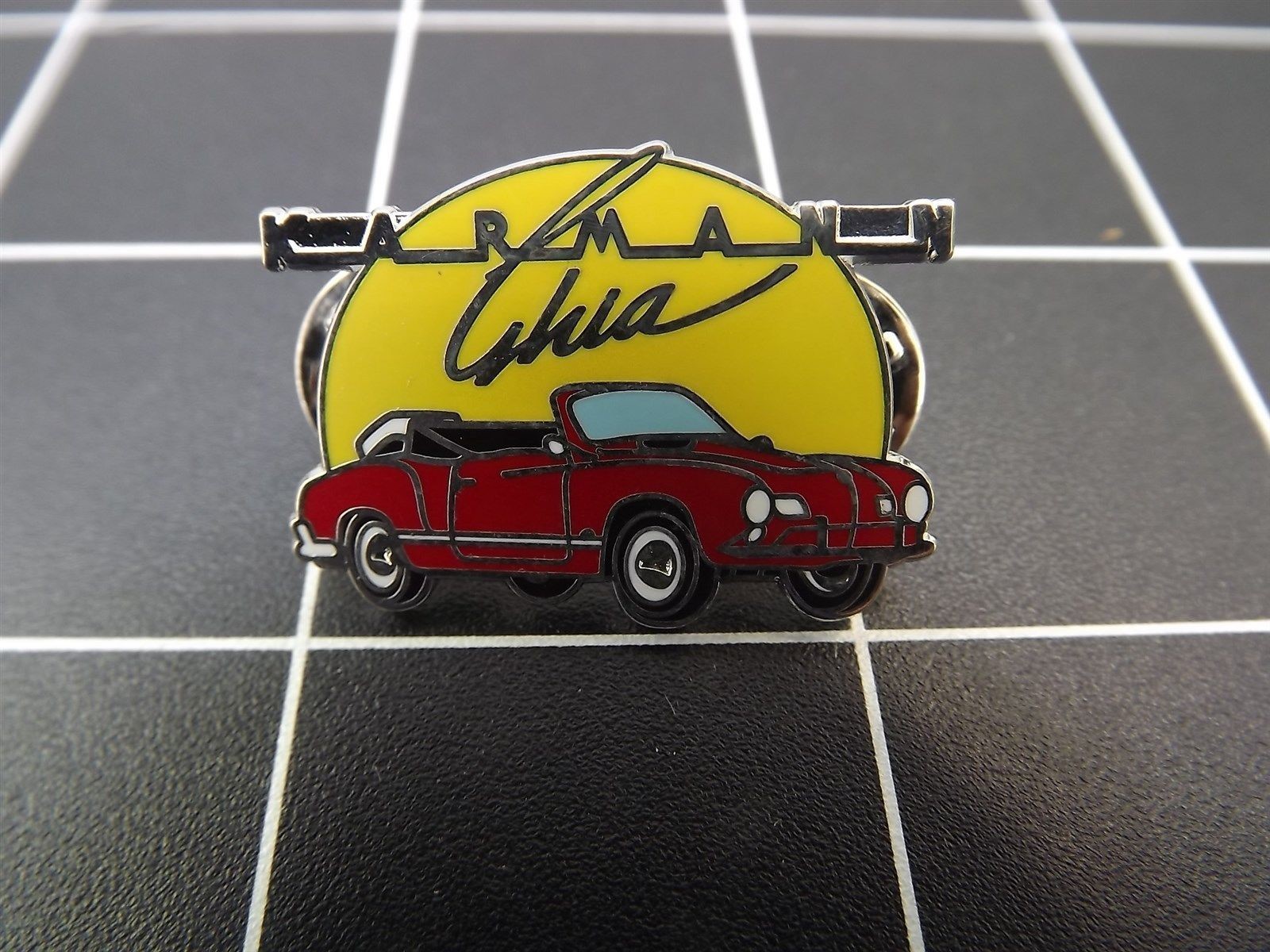 FREE SHIP Lapel Pin " KARMANN GHIA" ENAMELED LIFETIME GUARANTEE VW VOLKSWAGEN