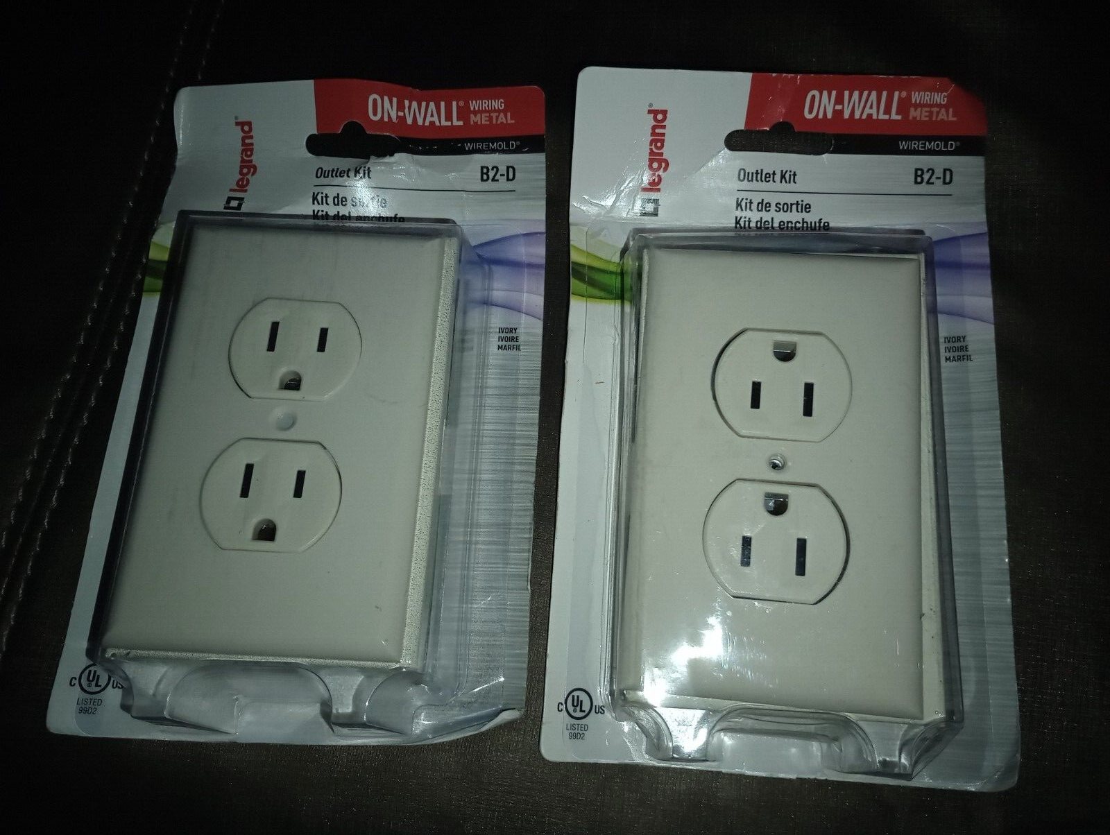(TWO) Legrand WireMold Outlet Kit IVORY (B2-D)