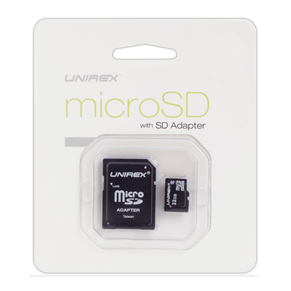 Unirex 16GB Class 10 MicroSD Card with SD Adapter and USB Reader, MSU165