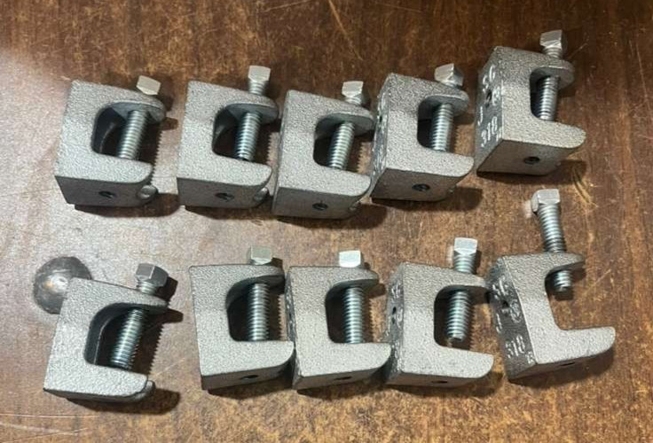 Strut Beam Clamp Silver 1/4" SC J 318 ~ Lot of 10