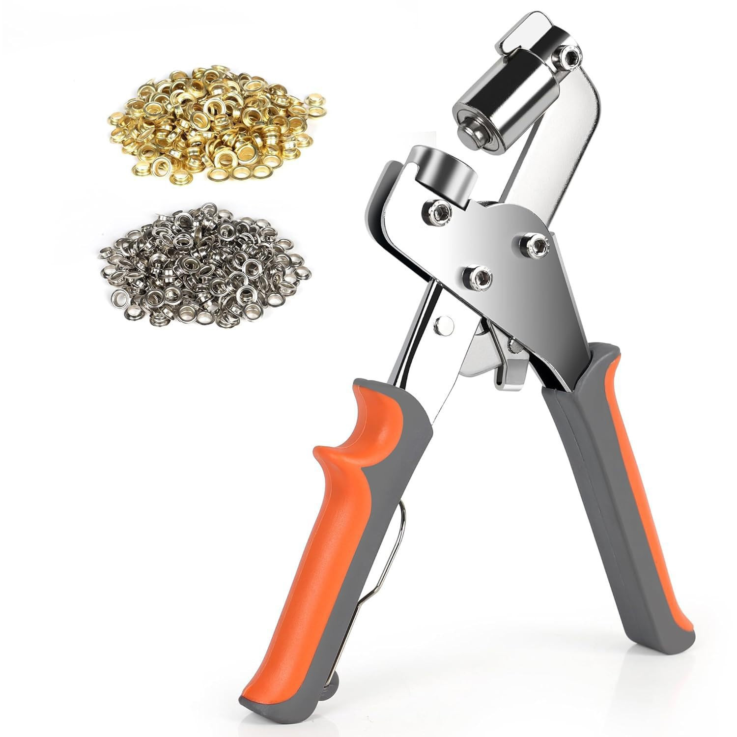 Grommet Tool Kit, 3/8 Inch(10Mm) Handheld Metal Eyelet Pliers Hole Punch Tool fo