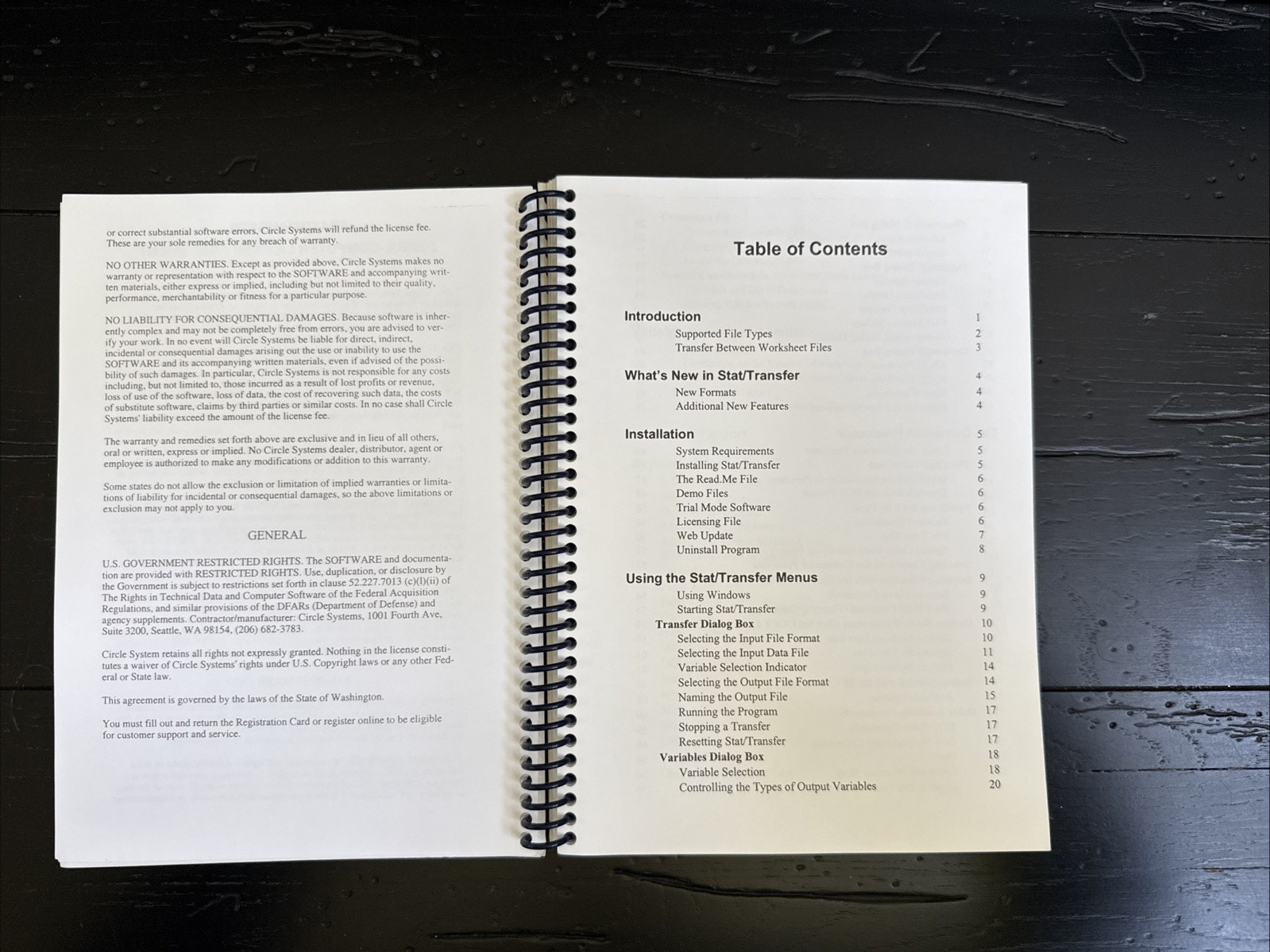 Stat/Transfer File Transfer Version 7 Reference Manual Circle Systems 2003