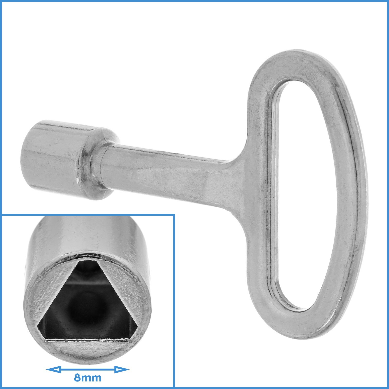 8mm Triangle Spanner Lock Key Enclosure Utility Access Panel Cabinet Latch
