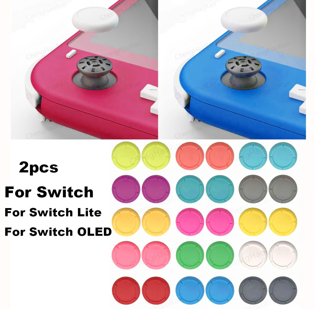 For Nintendo Switch/Lite/OLED Thumb Joy Con Analog Stick Grip Cap Rubber Cover