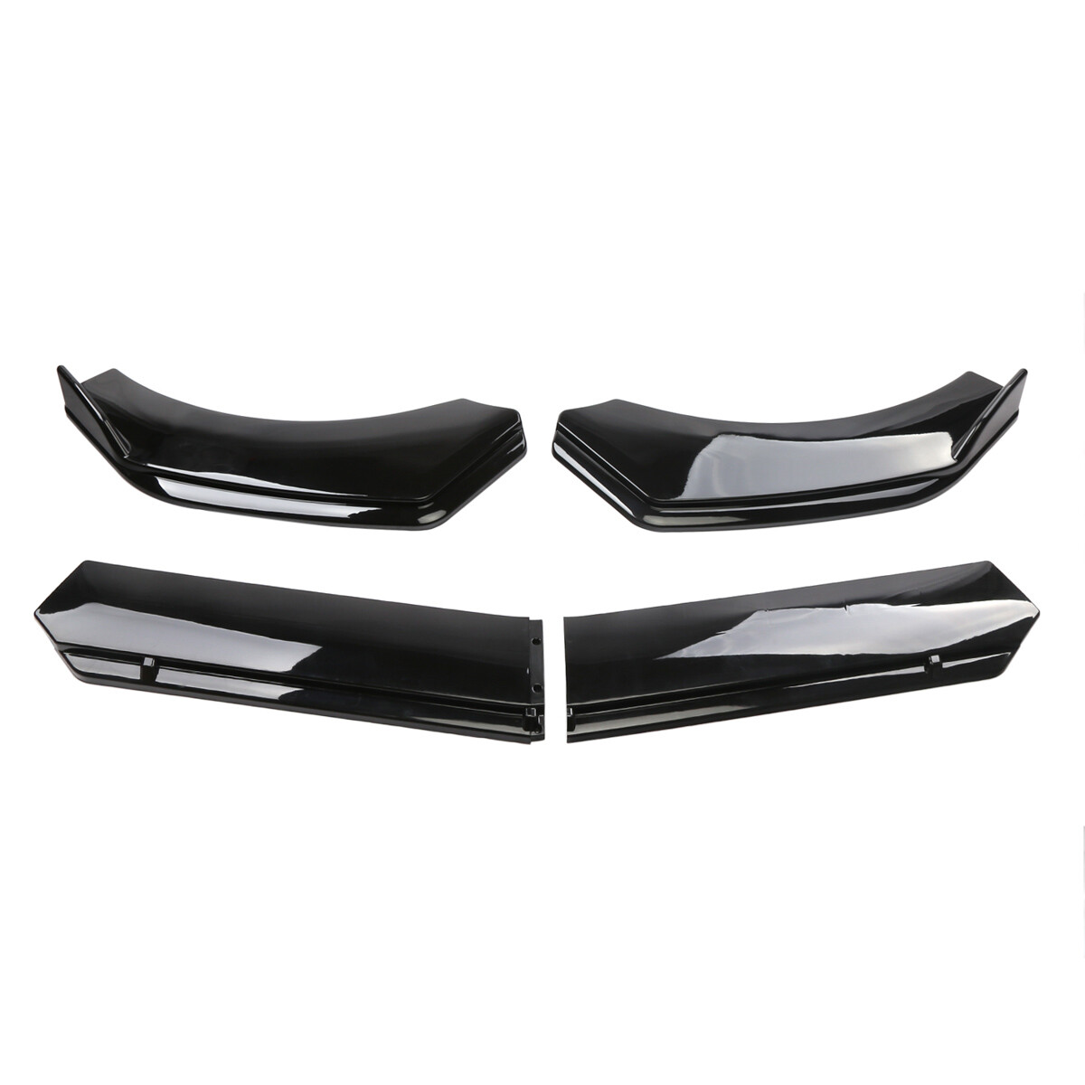4Pcs Black Front Bumper Lower Lip Splitter Spoiler Body Kit For Hyundai Sonat