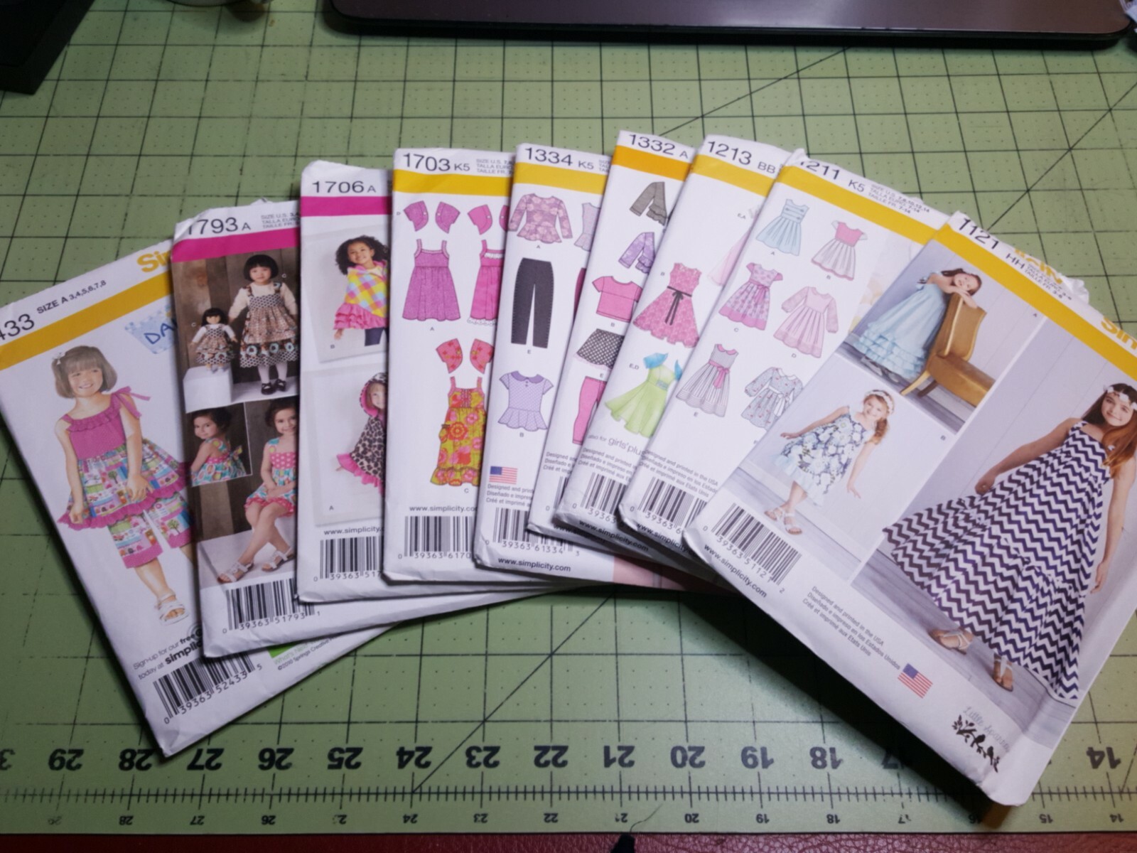 Simplicity Pattern Girls Dress Dresses Tops Pants Ponchos Jackets Dolls UNCUT