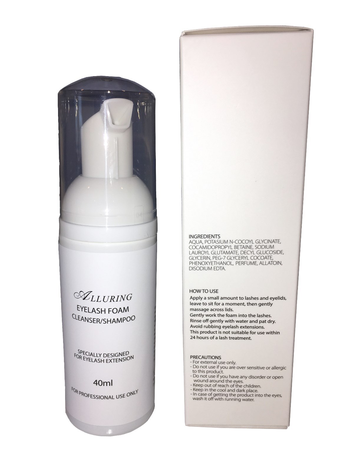 Alluring Eyelash Foam Cleanser / Shampoo for Eyelash Extensions x3