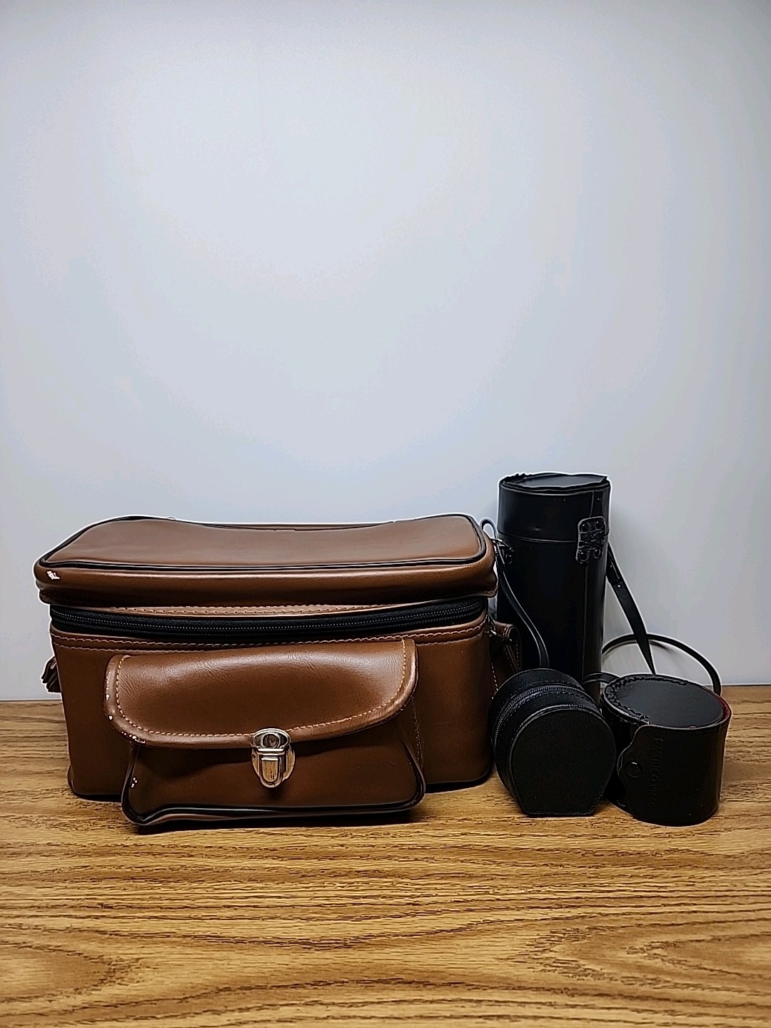 Canon AE-1 35mm SLR Film Camera With 3 Additional Lenses UNTESTED