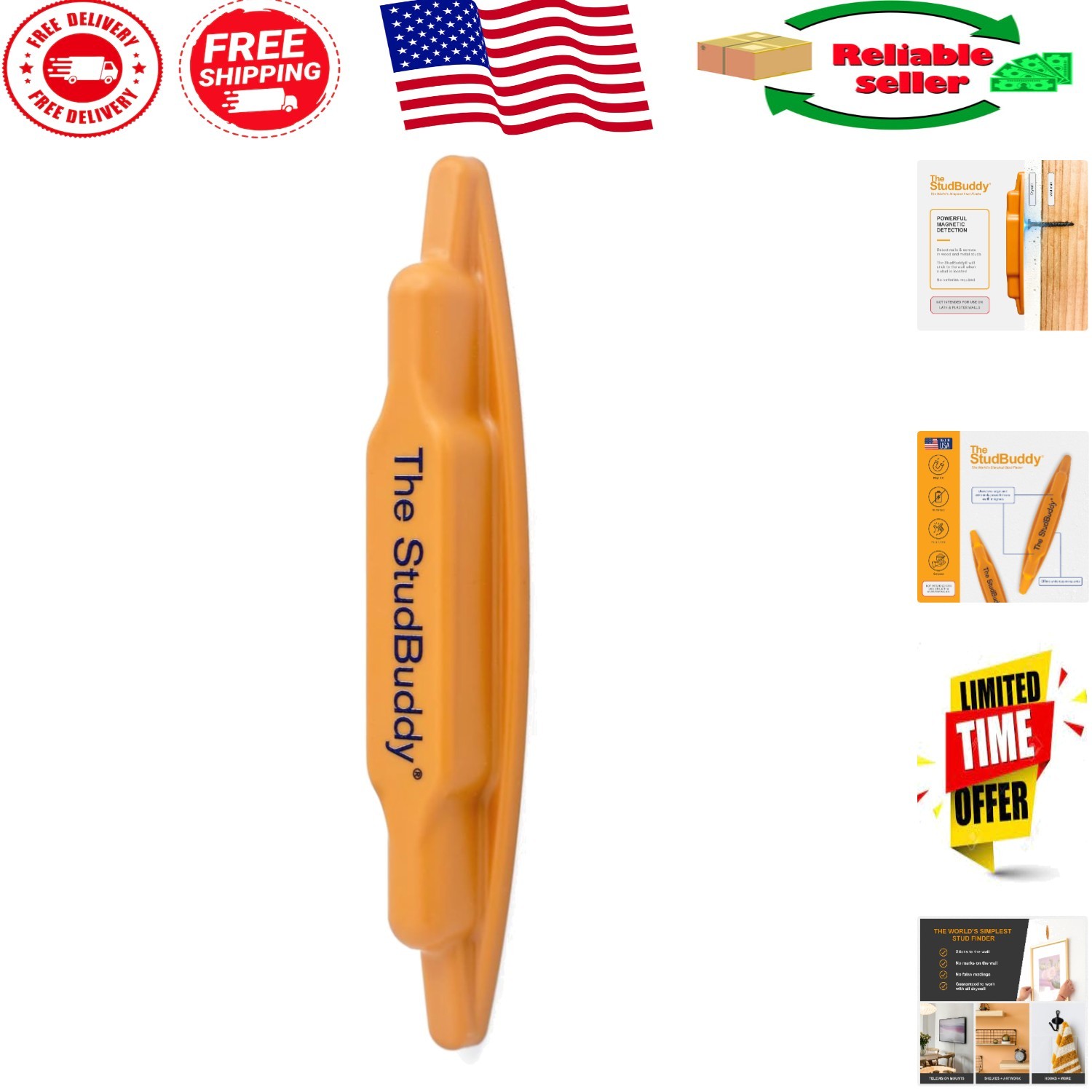 The  StudBuddy Magnetic Stud Finder - No Batteries, Easy Use, USA Made