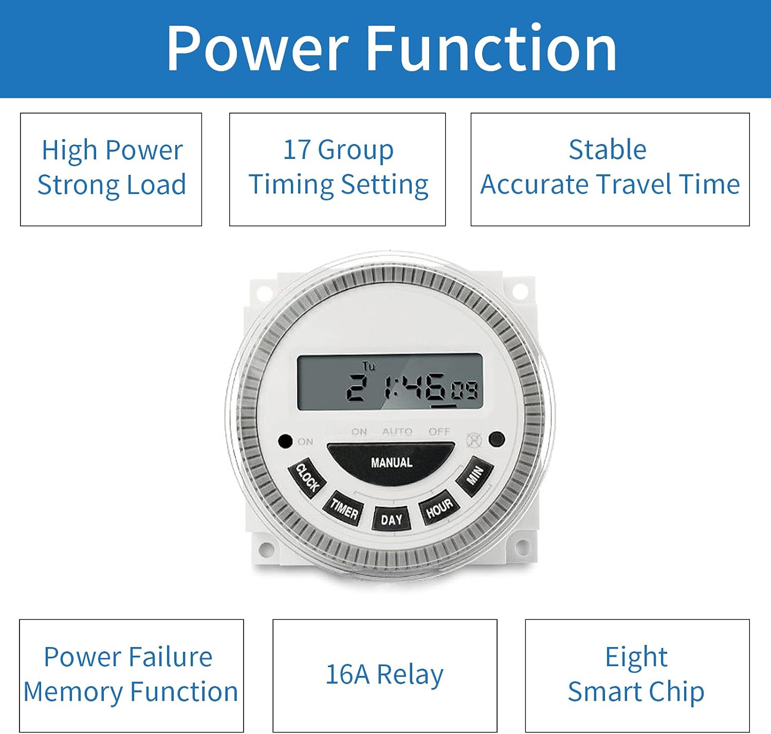 Timer Digital Switch Programmable 7-Day - Pool Gate Sprinkler Light Control Hea