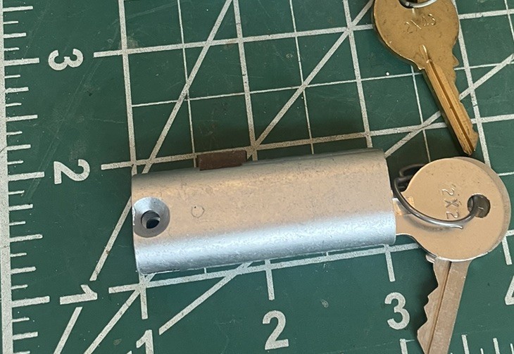 File Cabinet Lock 2” Chicago Rectangle Style Push In To Lock Locksmith 2 Keys