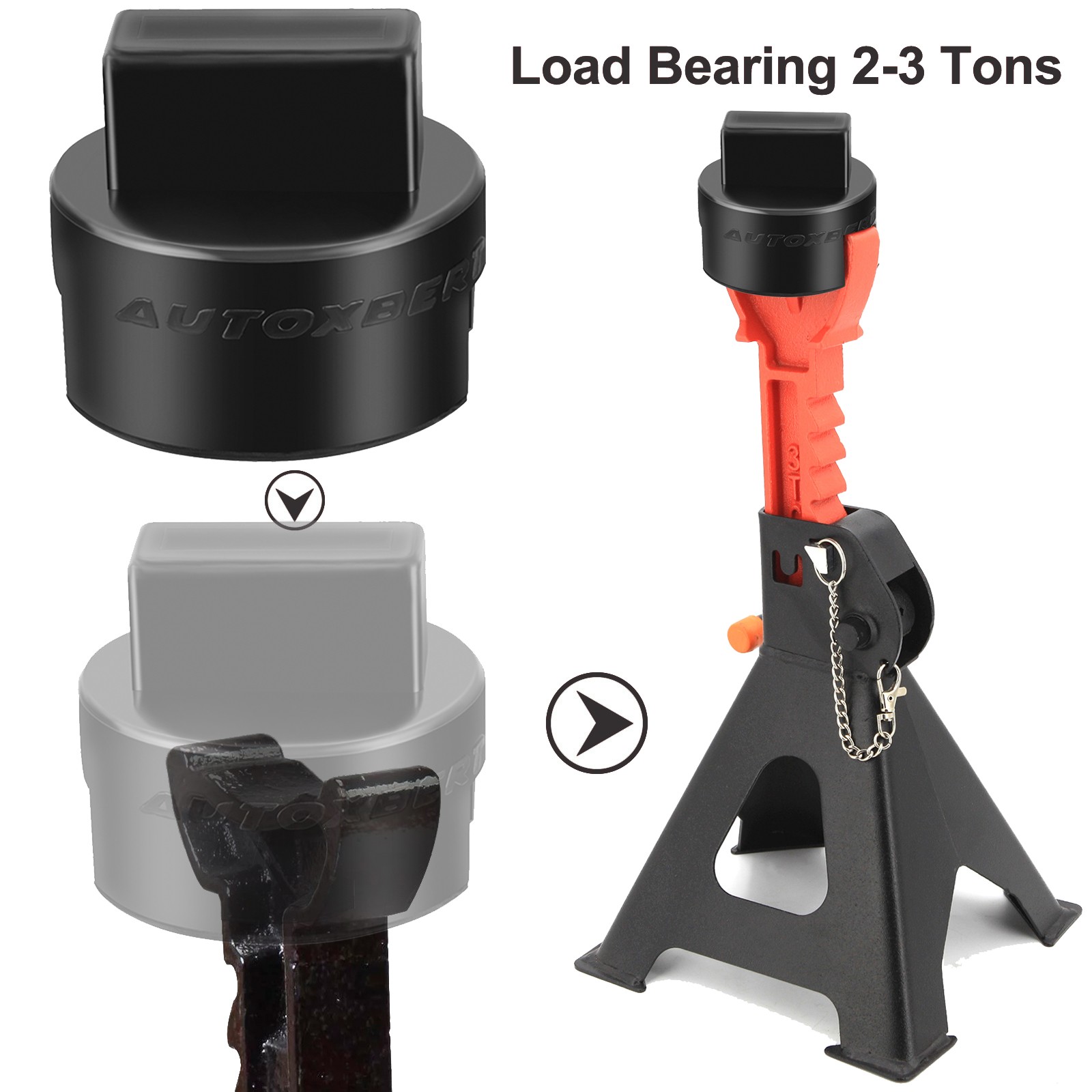 2PCS Rubber Floor Jacking Point Jack Pad Frame Stand Adapter For Mercedes Benz