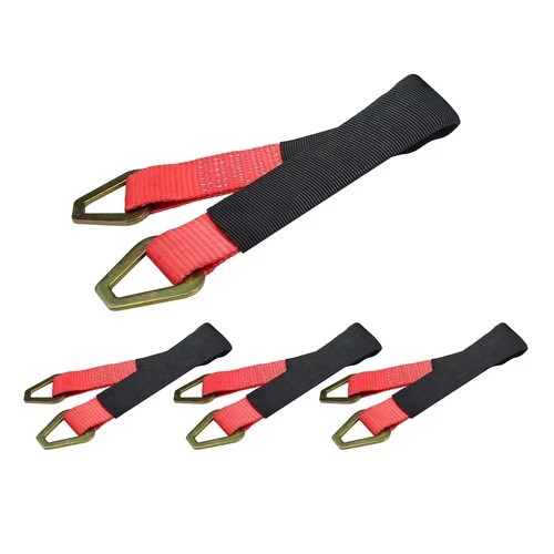 4PK 24" Red Axle Straps Heavy Duty Car Hauler Trailer Tie Down ATV UTV