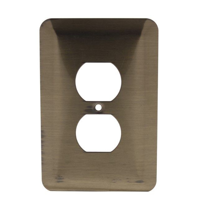 Leviton JUMBO Antique Brass Receptacle Wallplate Duplex Outlet Cover 89303-ATB