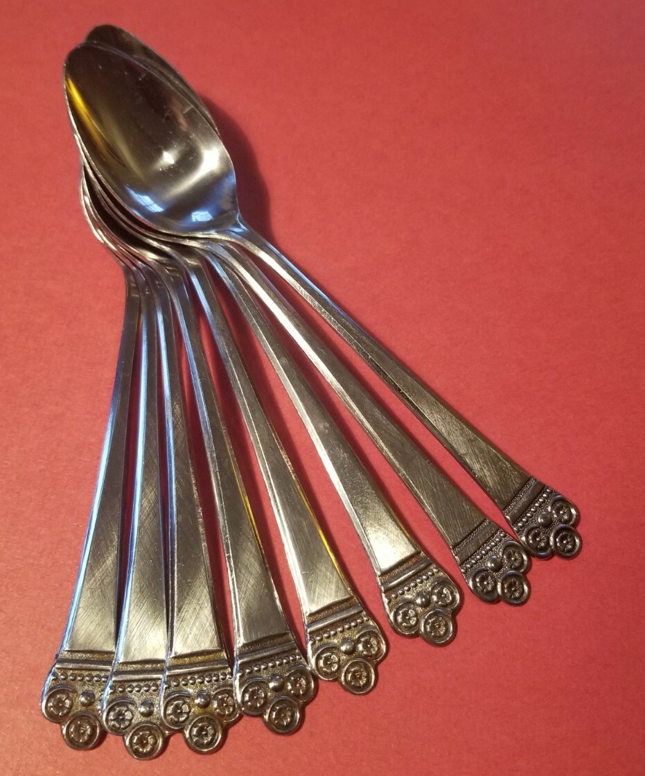 8 National Stainless COSTA MESA NST1 Teaspoons Japan 6 3/8"