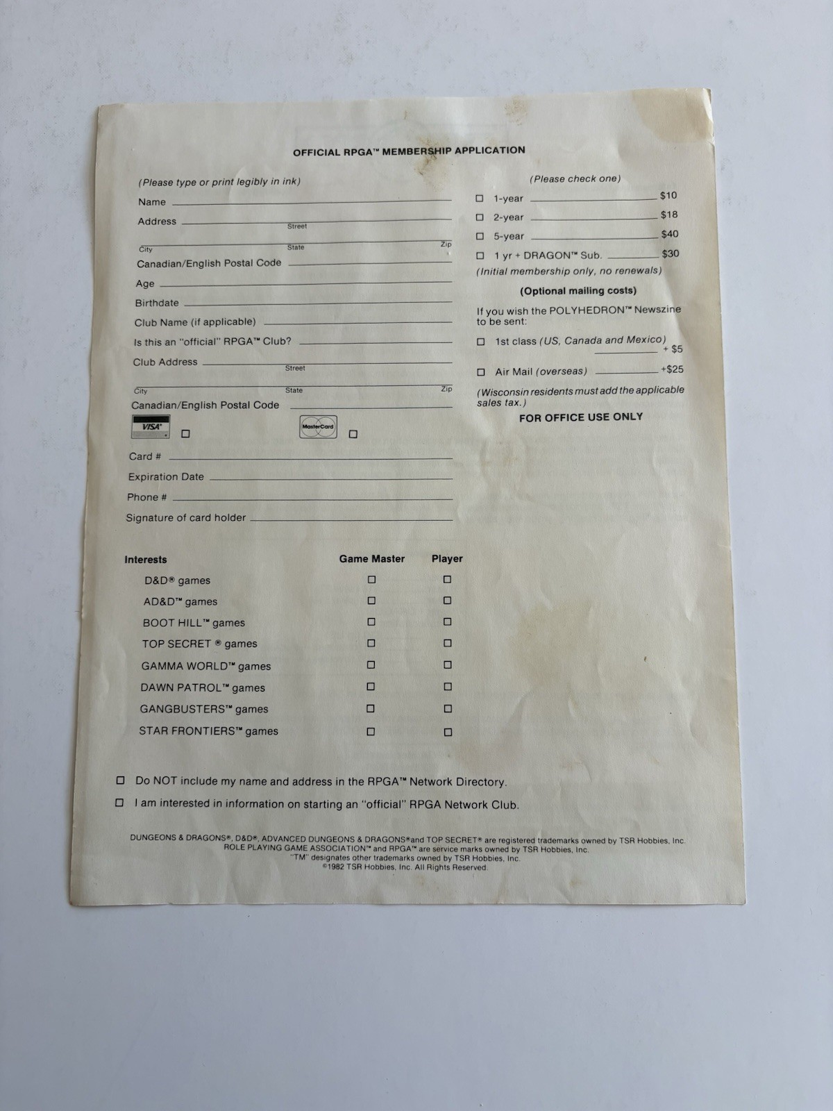 Dungeons and Dragons Basic Rules Set TSR 1983