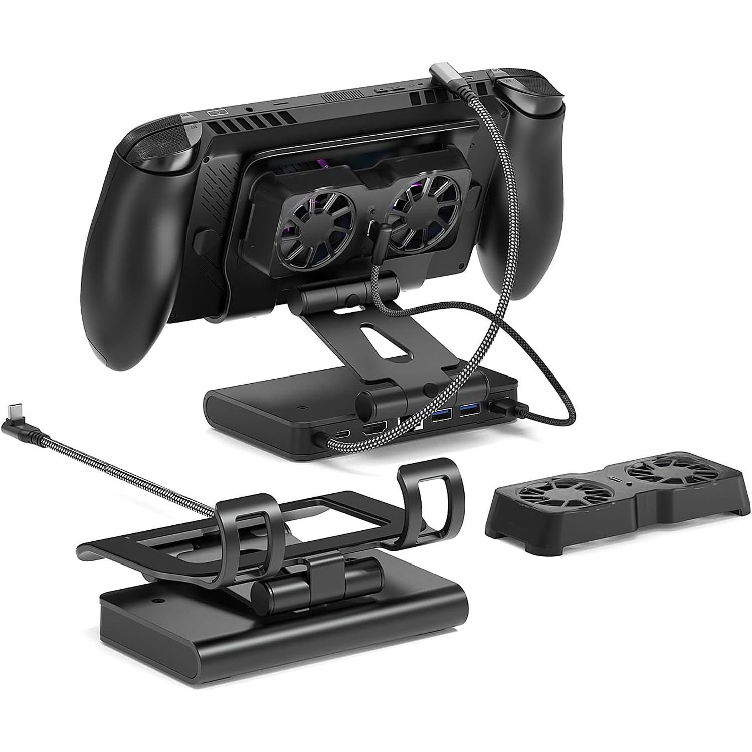 Detachable Magnetic Cooling Fan Docking for ROG Xbox Ally X with PD Charging