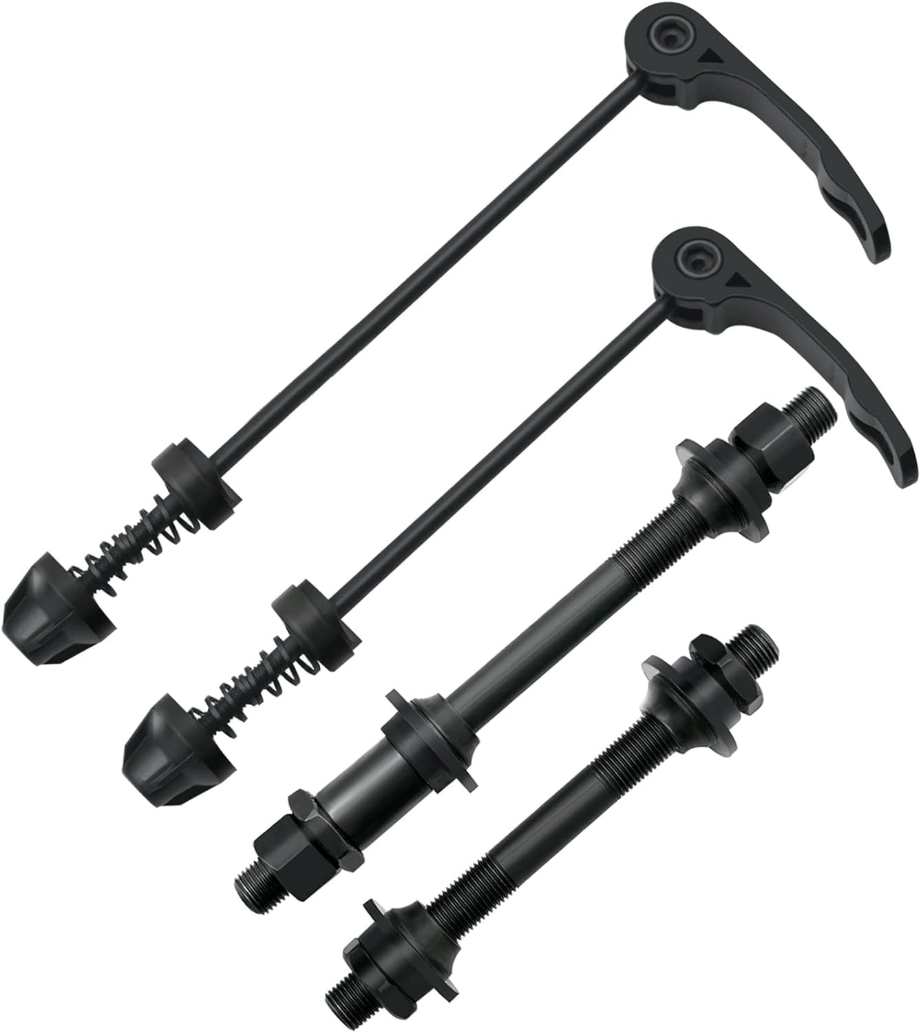 1 Pair Bike Quick Release Axle Skewer Bicycle Hub Parts, Front & Rear Axle Hollo