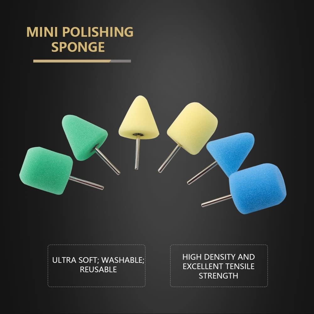 Mini Buffing Polishing Pads, 30Pcs Mini Detail Polishing Balls Use on Rotary Too