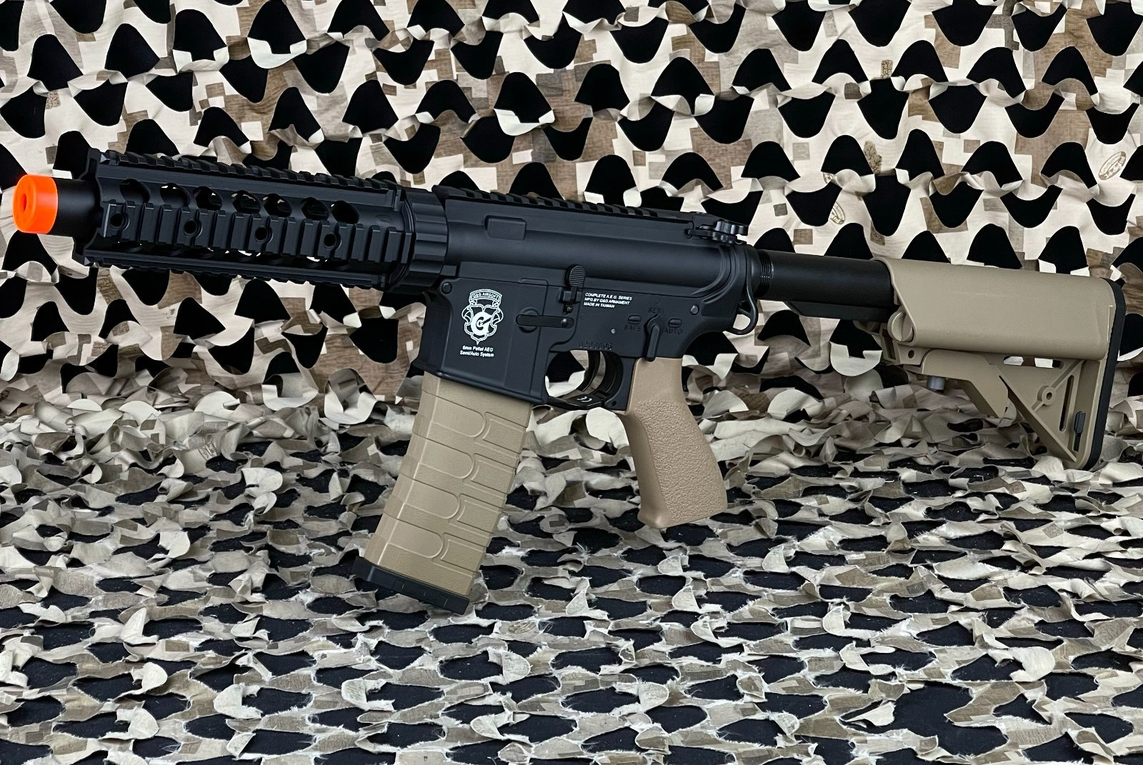 NEW G&G Armament GR4 CQB-S Mini Blow Back AEG Airsoft Gun - Black/Tan