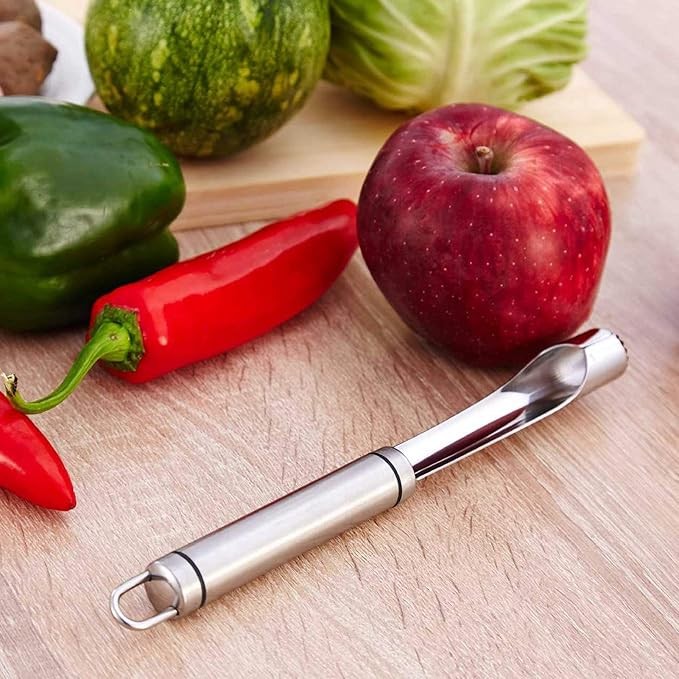 Stainless Steel Apple Corer - Fruit & Vegetable Corer - Seed Remover - Cutter