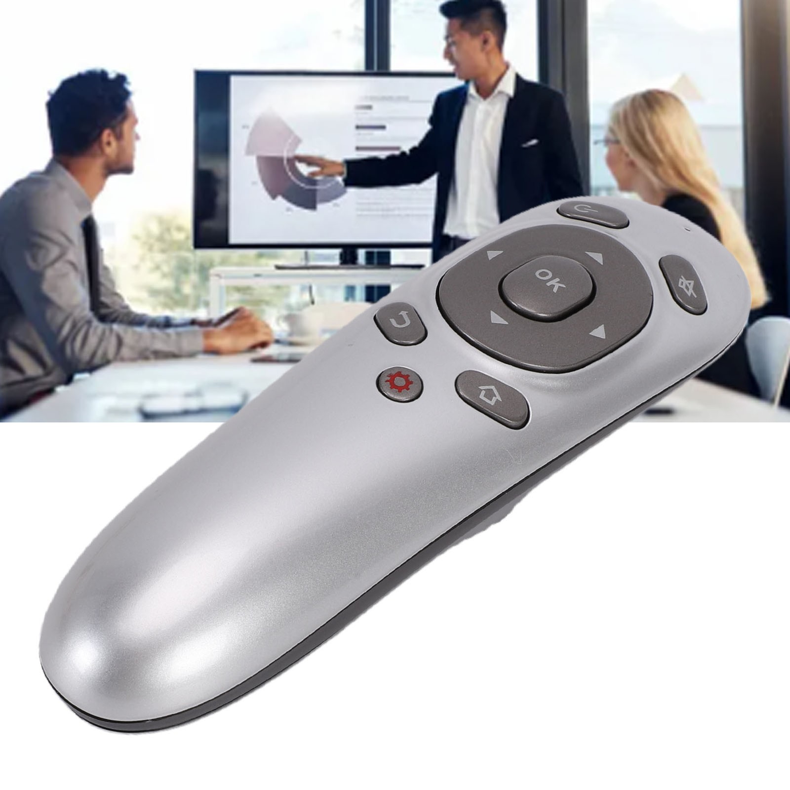 Wireless Presentation Clicker Multifunctional 2.4G USB Ergonomic Design Rem DPTR