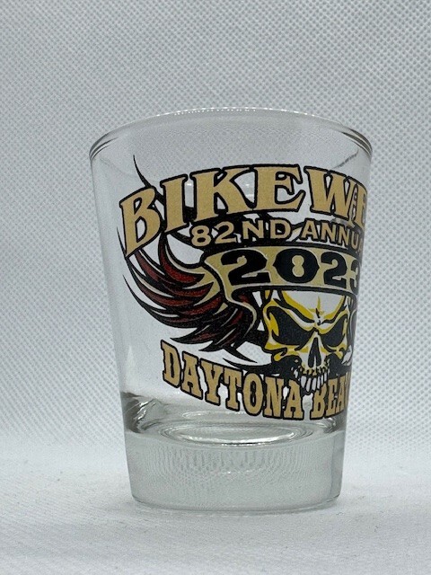 2023 82nd Annual Bike Week Daytona Beach Clear  Standard Shot Glass