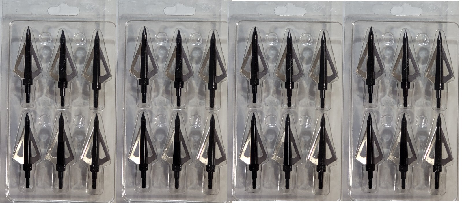24PCS Hunting Broadheads 100 Grain Stainless Steel 3-Blade Integral Forming Tips