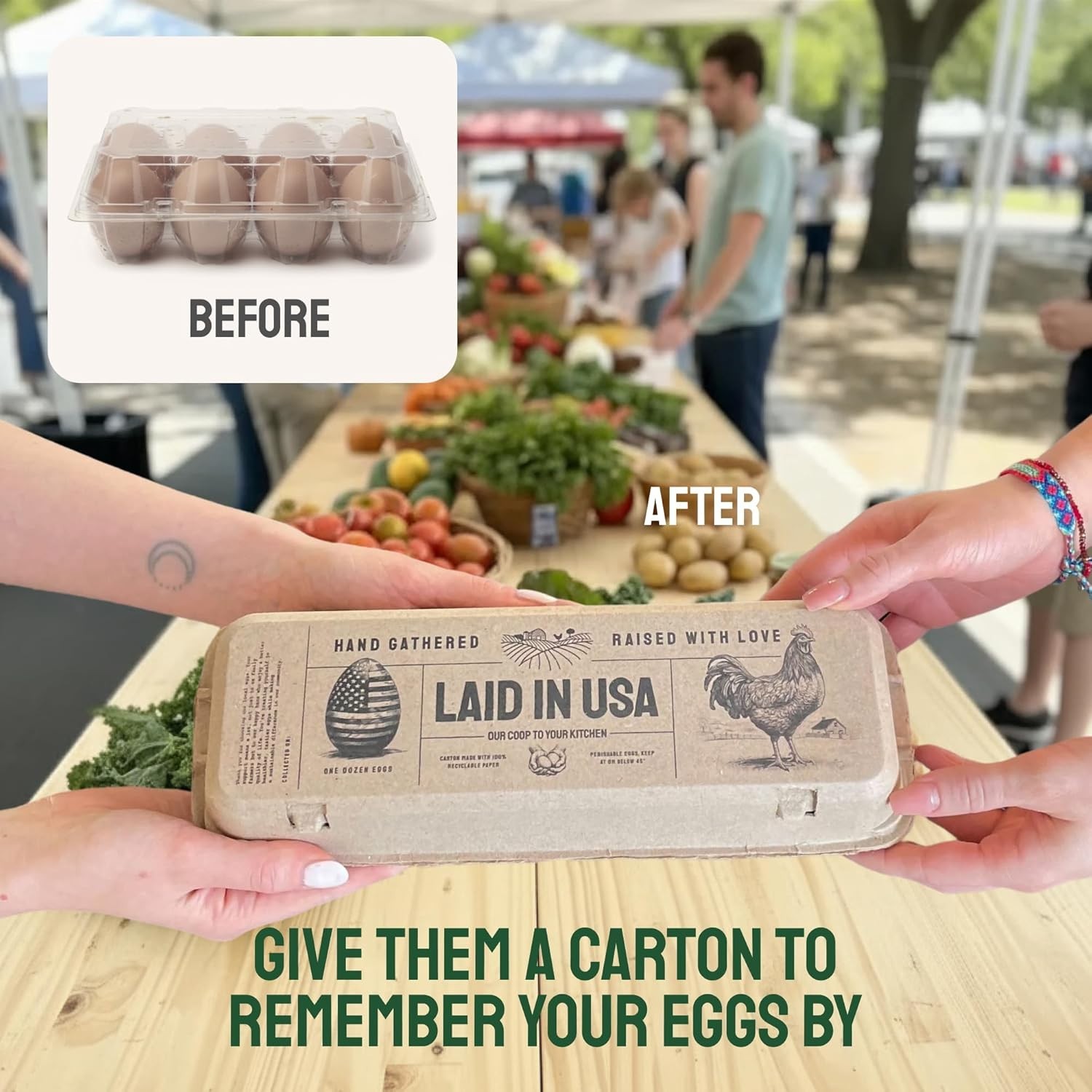 Hatortempt 24-Pack Reusable Bulk Egg Cartons - Eco-Friendly & Sturdy Storage