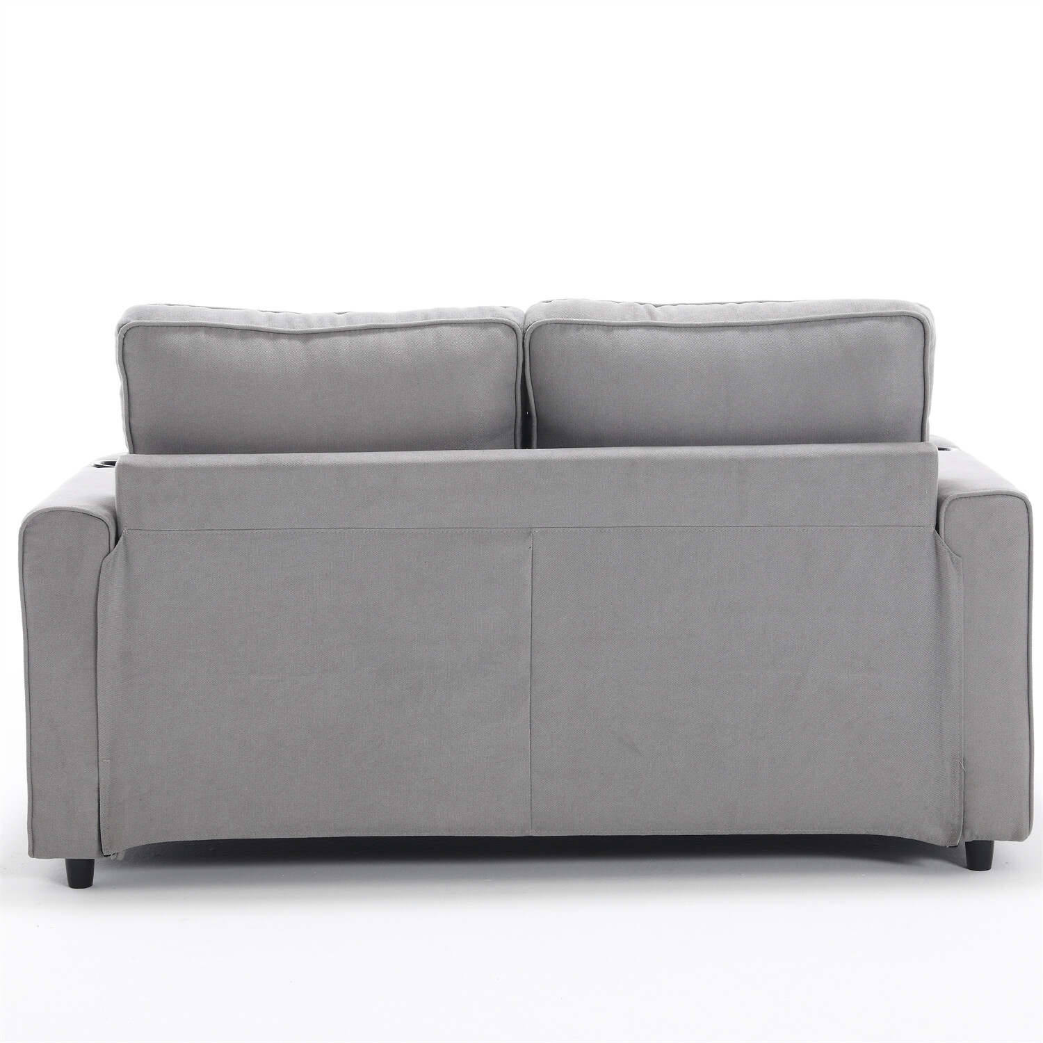 Convertible Sofa Bed Loveseat Futon Sofa Couch w/ Pull-Out Bed Light Gray
