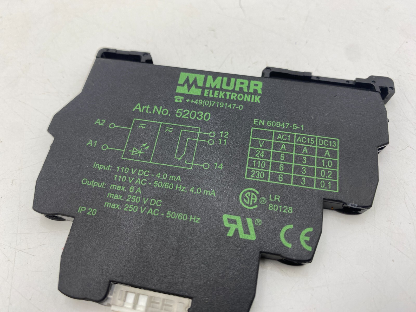 Murr Elektronik 52030 Input Output Module Din Rail Input 110V 4mA Output 6A 250V
