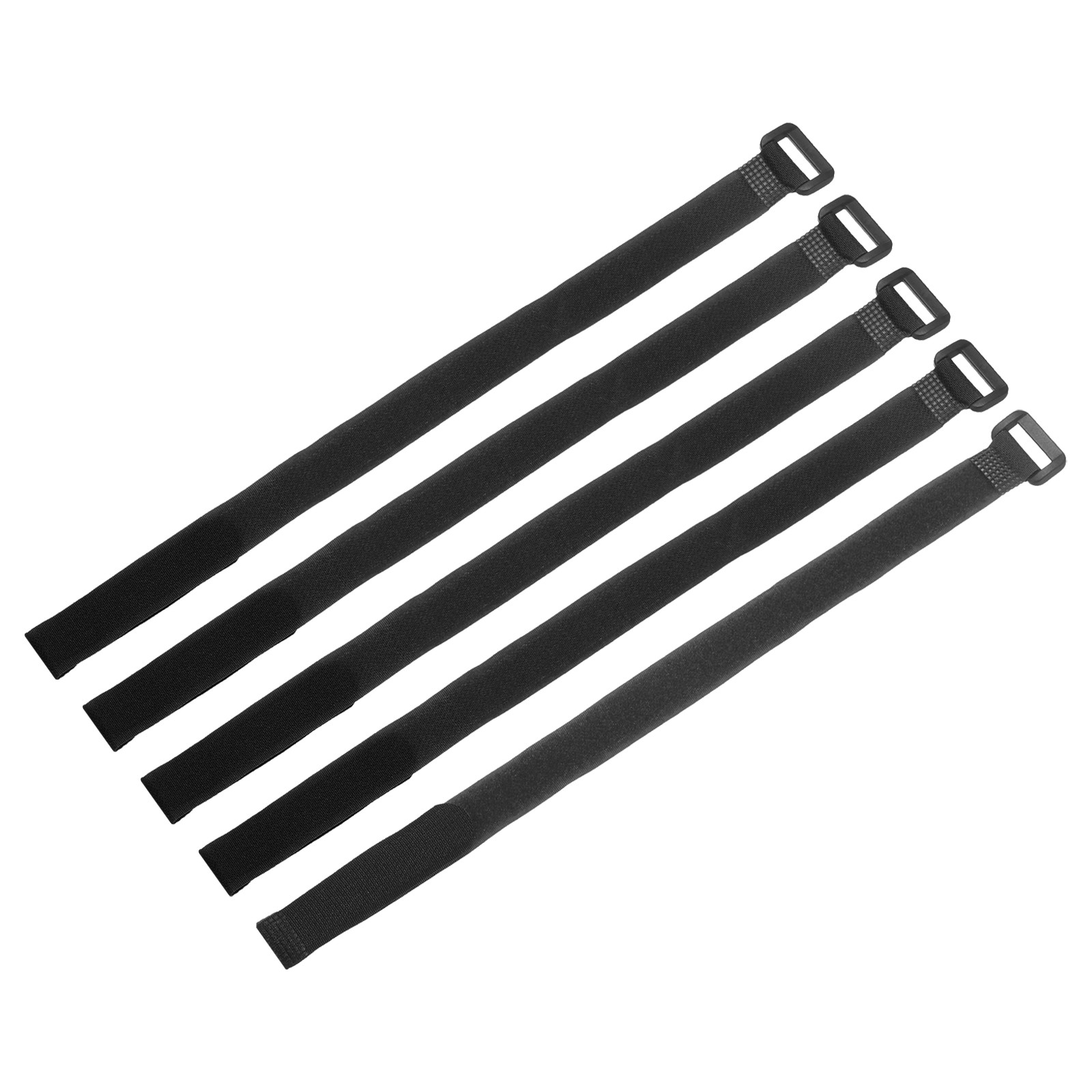5 Pcs Battery Tie Down Straps,0.8x16" Black Nylon Hold Down Hook Loop Strap