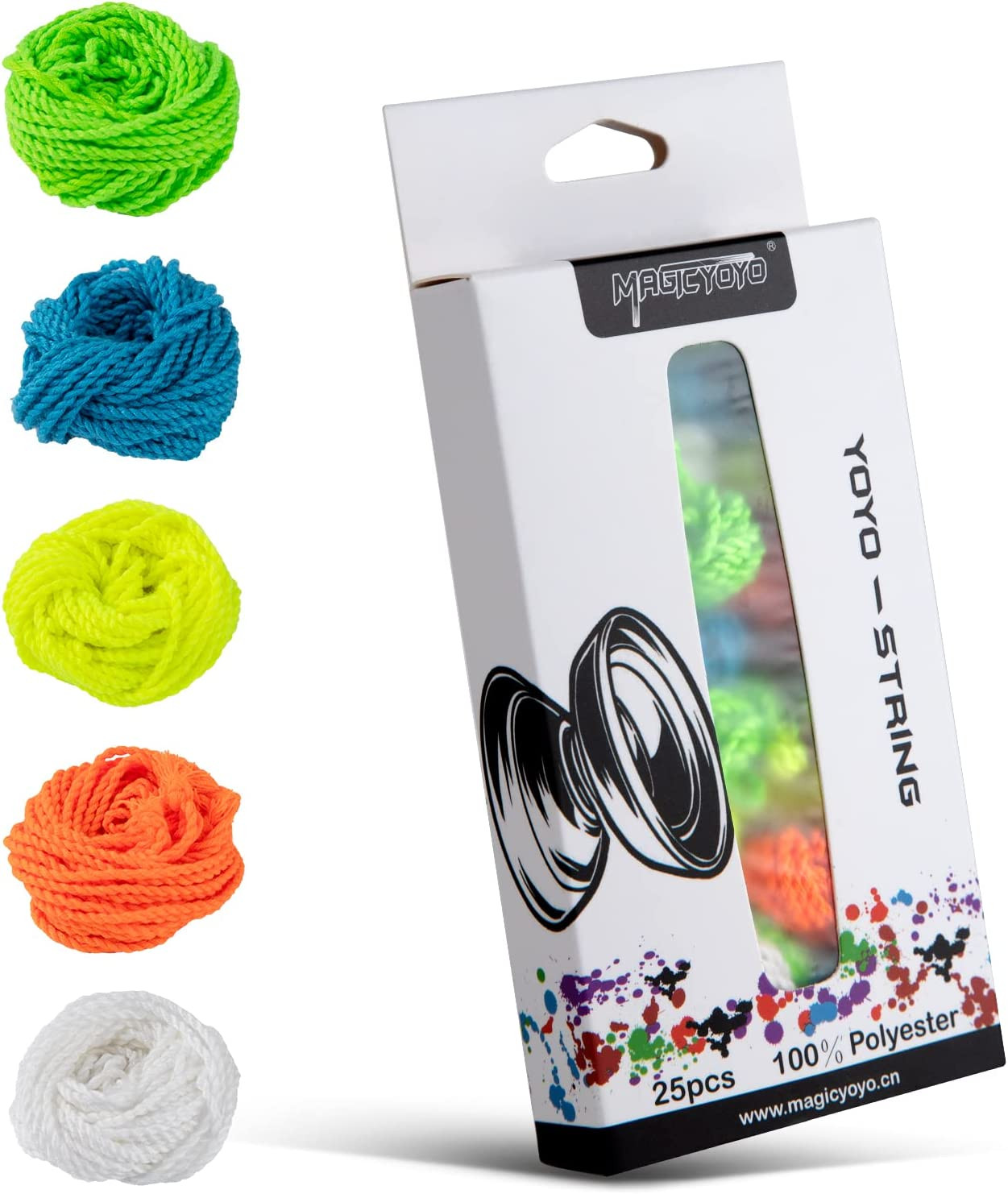 25 Pc YoYo Strings Polyester Replacement 43" 1A 3A 5A Trick Yo Yo String Set