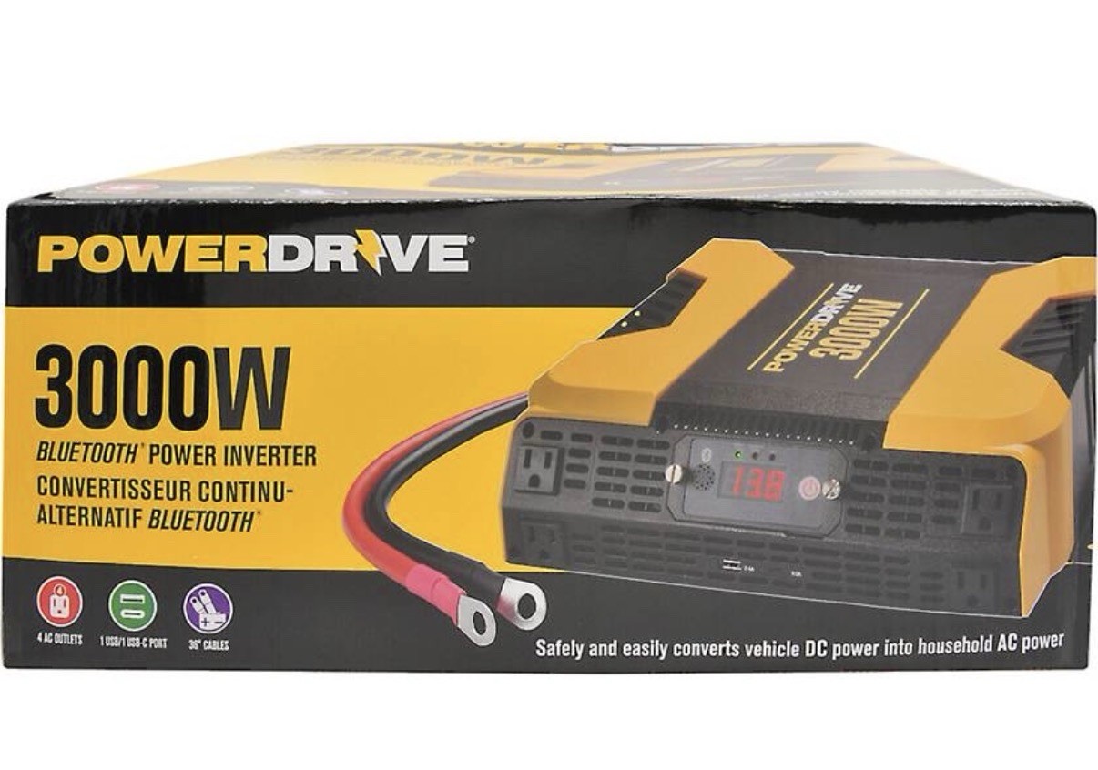 Powerdrive 3000W 4AC 2USB Power Inverter with Bluetooth
