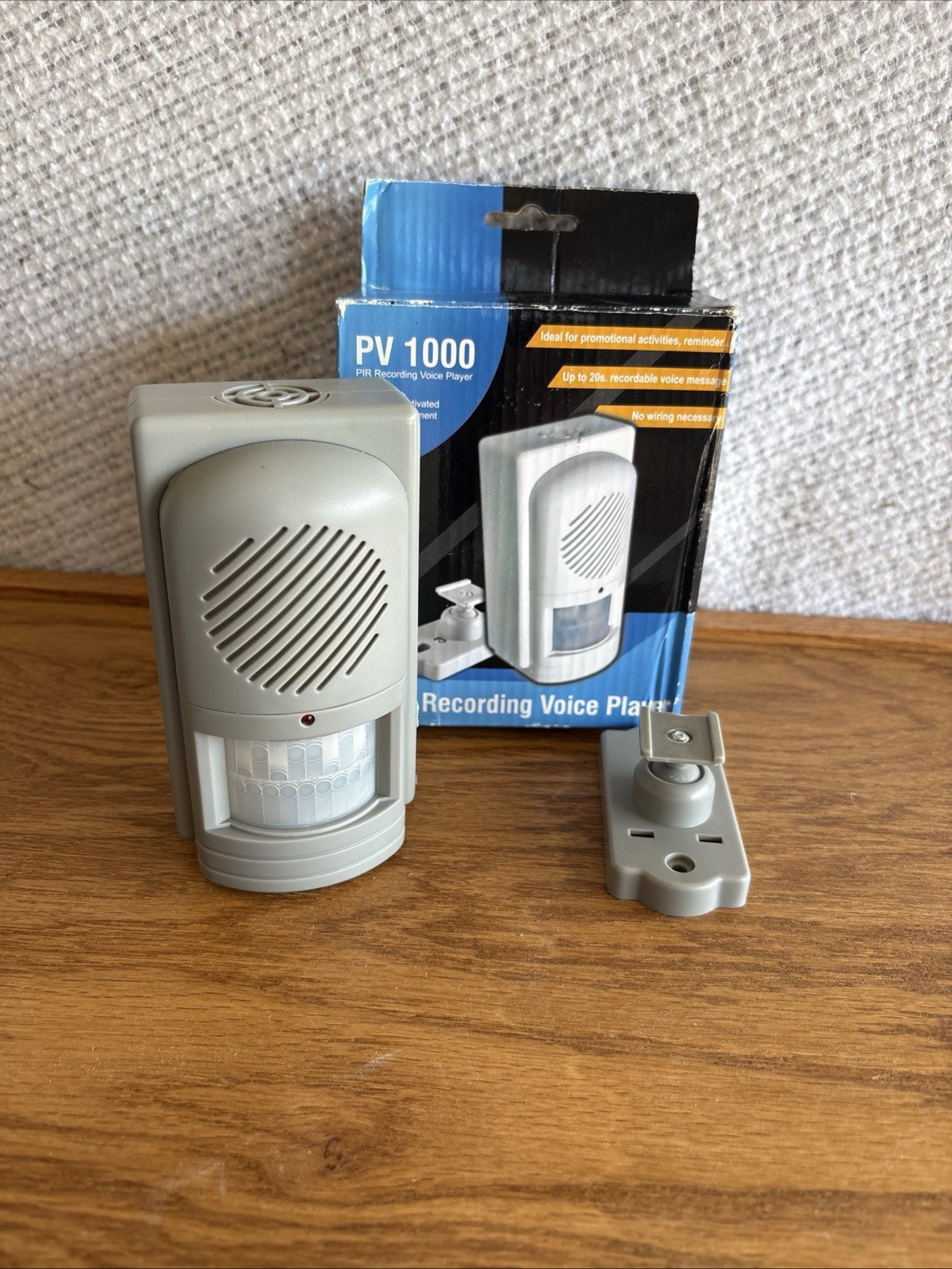 PV 1000 PIR Recording Voice Player Motion Detector Home Security Tested