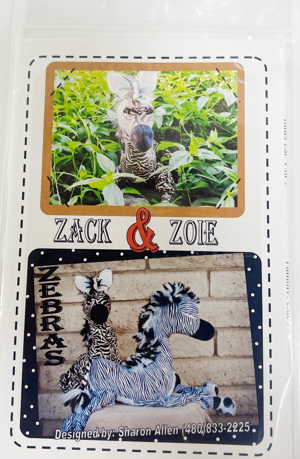 Zack & Zoie Zebra  Quilt Pattern By Sharon Allen 2009