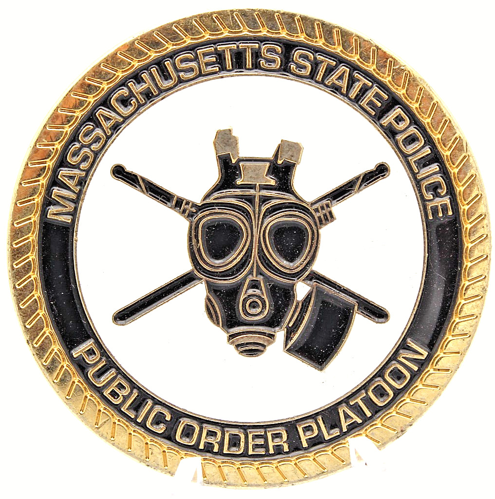 Massachusetts State Police Public Order Platoon Challenge Coin 1.75"