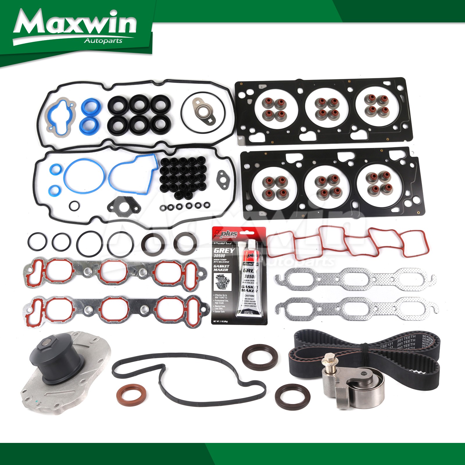 Head Gasket Set Timing Belt Kit Water Pump Fit Chrysler Pacifica Dodge 3.5L