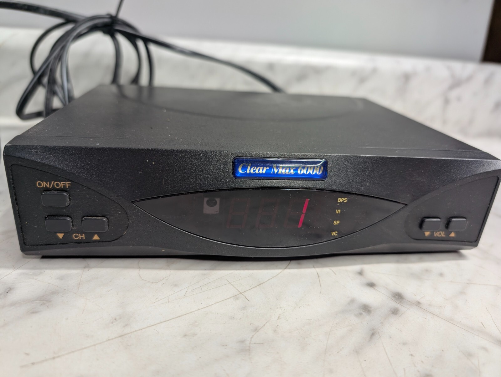 Clear Max 6000 CATV Cable Converter Box Receiver TV TELEVISION~~POWER~UNTESTED