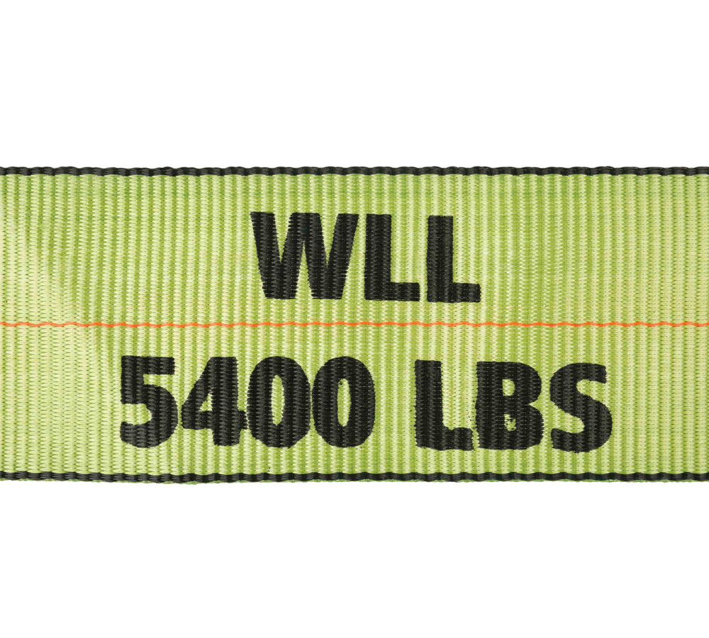 (4 Pack) 4"x5' Roll Off Container Green Winch Strap w/ Large Flat Hook for Truck