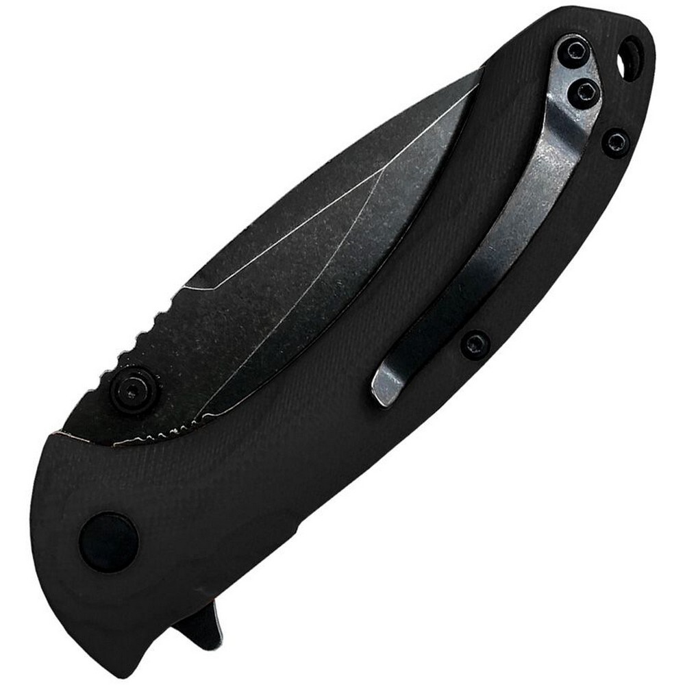 ABKT Protector II Linerlock D2 Titanium Black Folding Pocket Knife - AB023B