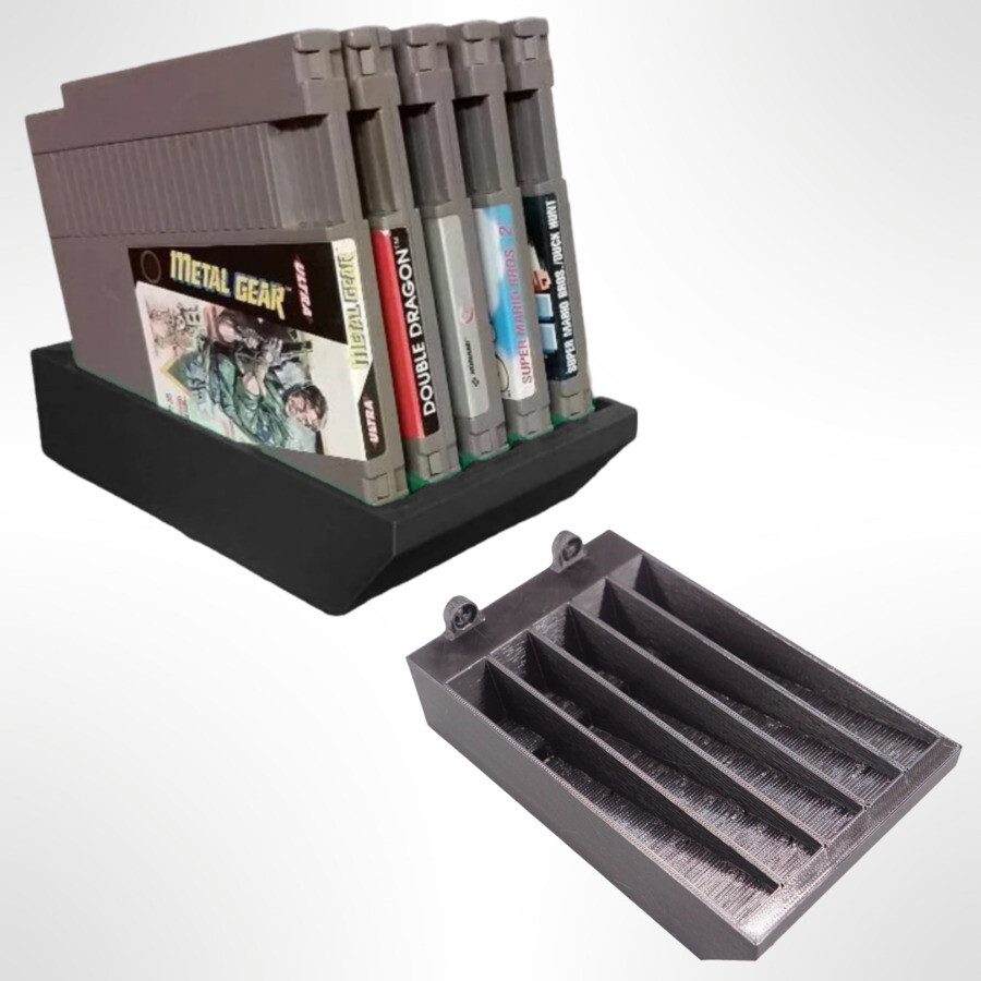 Custom Wall Mount Holder Display for NES Nintendo Cartridges *Holds 5*