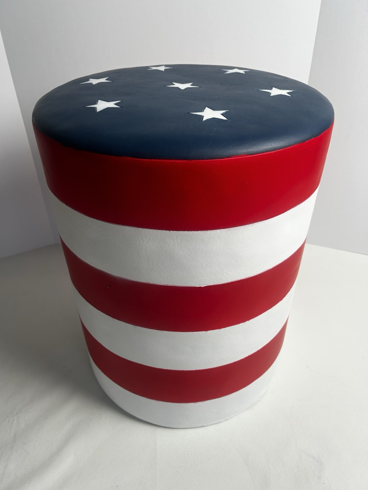 RARE!!! Viral TikTok HomeGoods Americana USA Flag Stool Side Table Room Decor